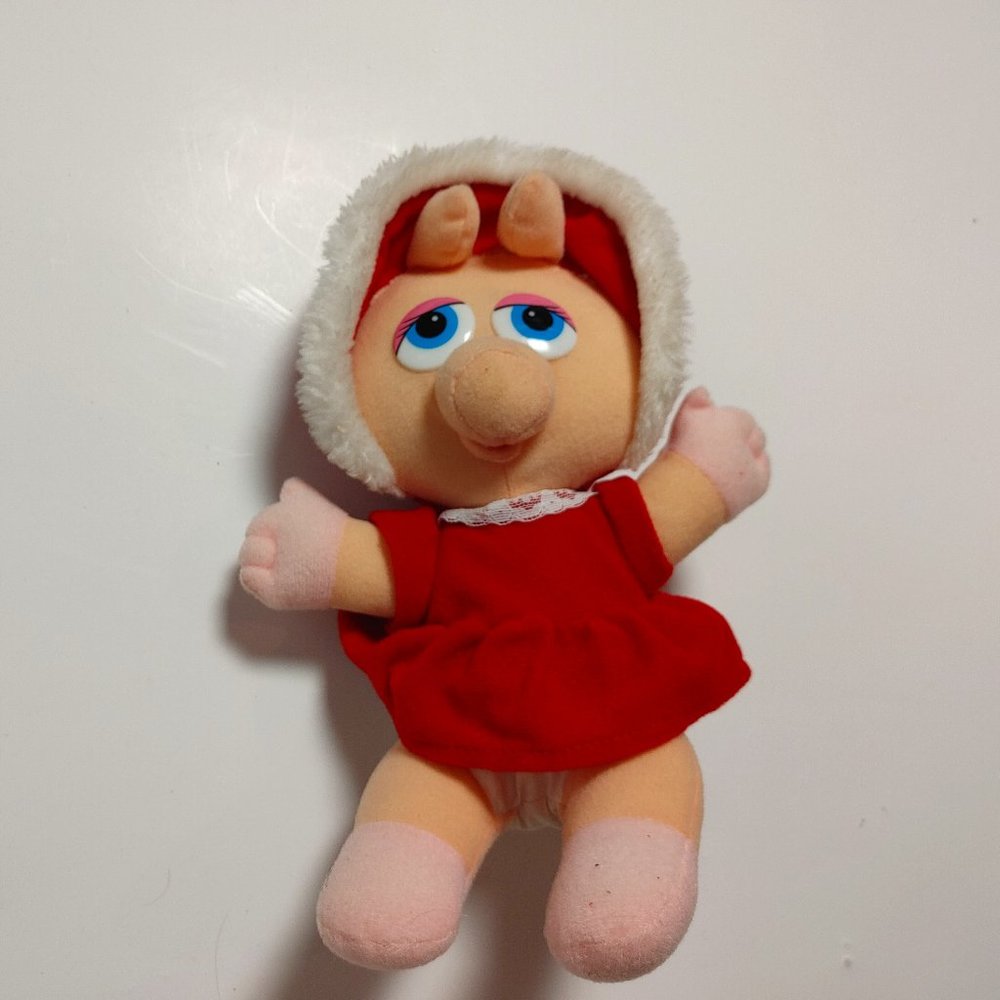 Vintage MUPPET Babies Christmas Plush Miss Piggy